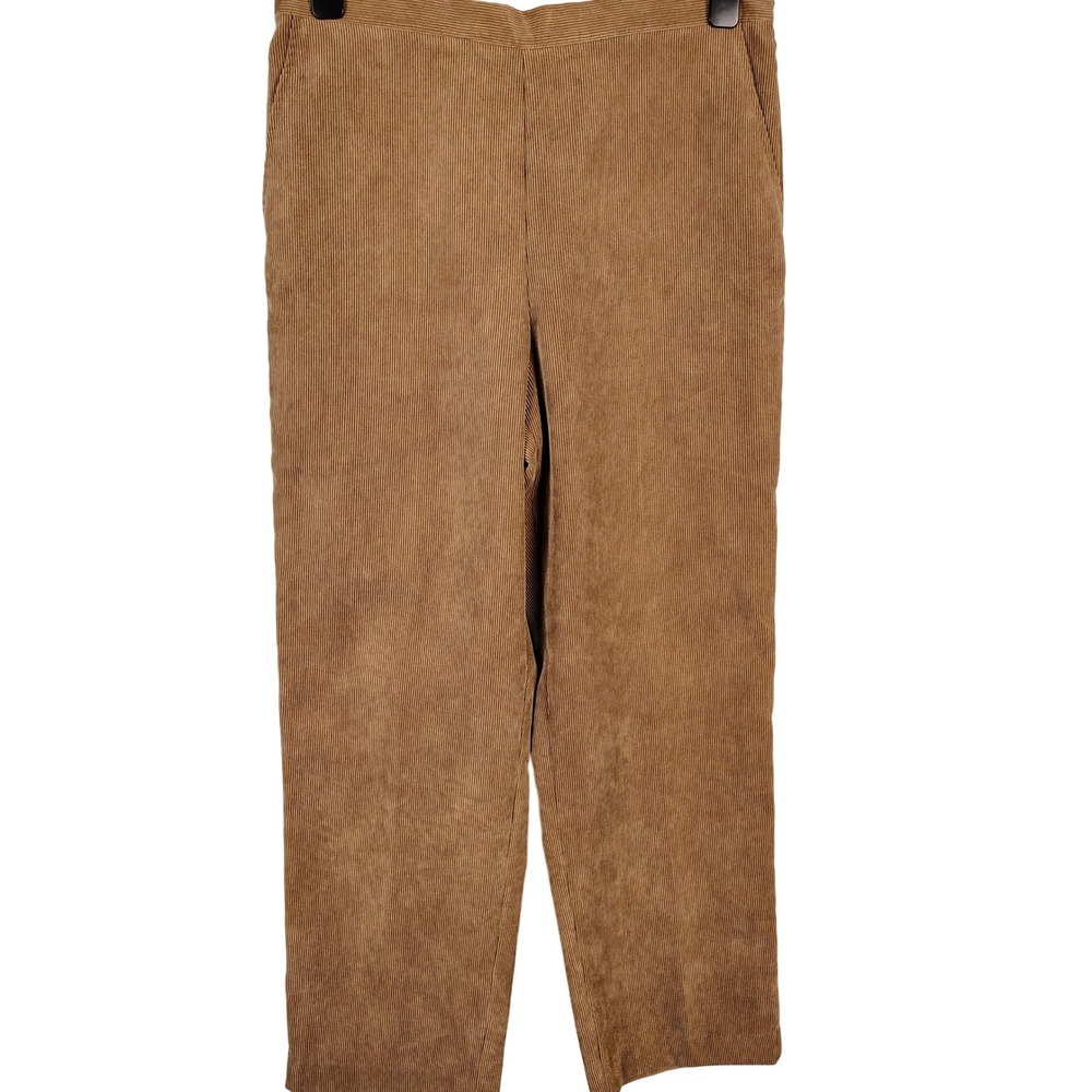 Alfred Dunner Womens SZ 14 Corduroy Pants Tan High Waist Academia Grandmacore
